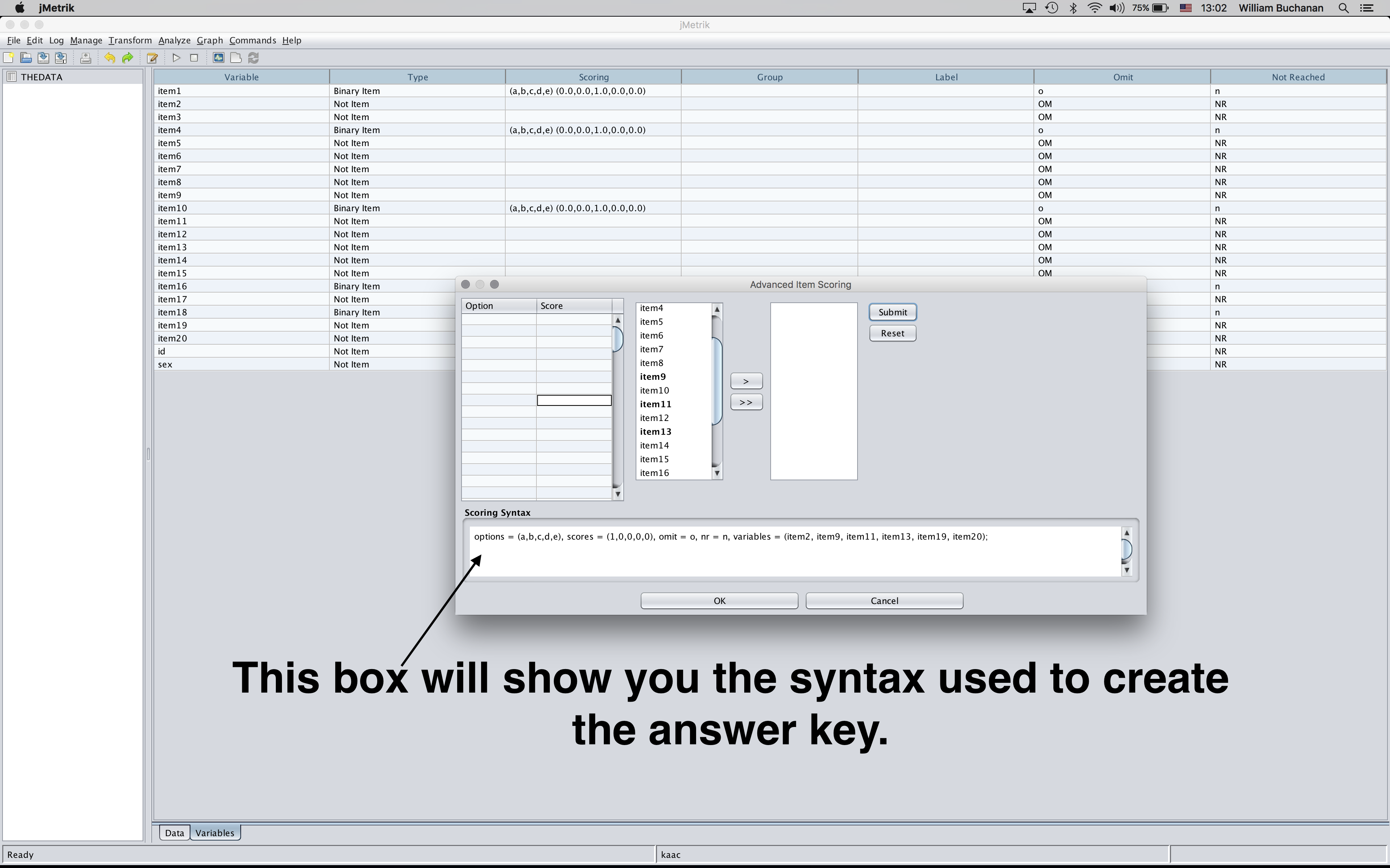 Shows dialog after clicking the submit button