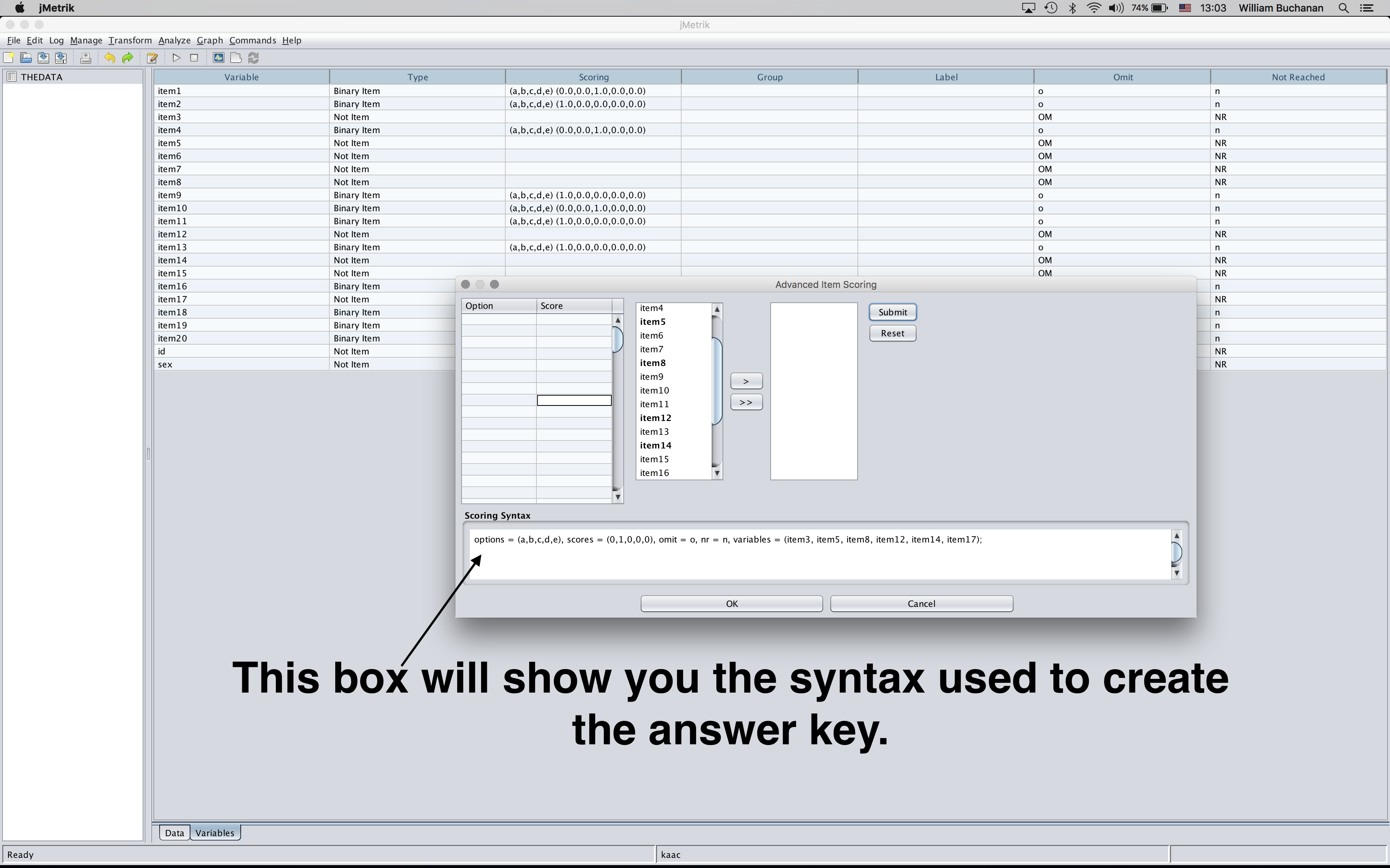Shows dialog after clicking the submit button