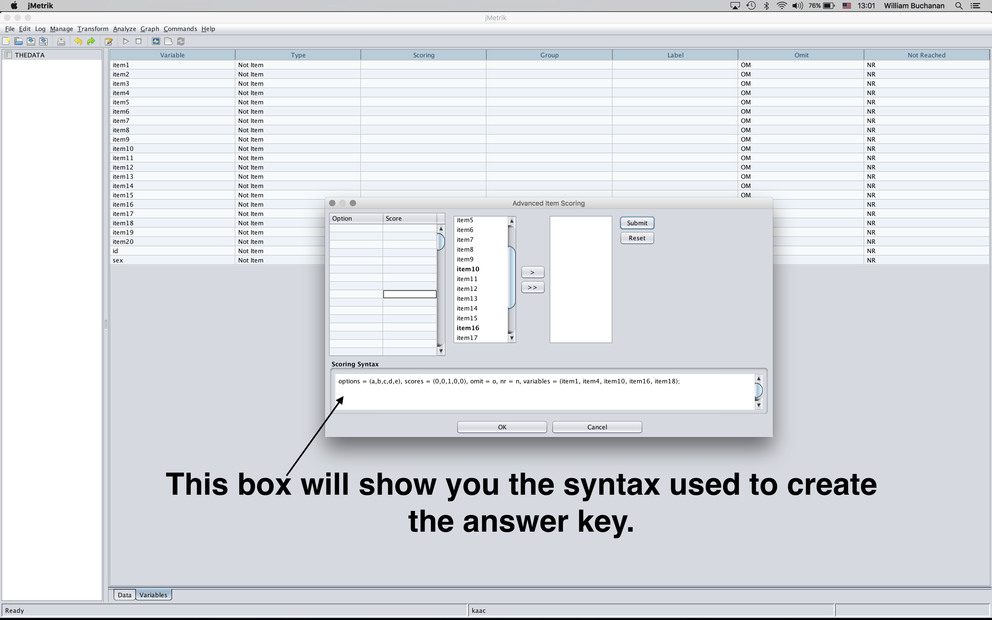 Shows dialog after clicking the submit button
