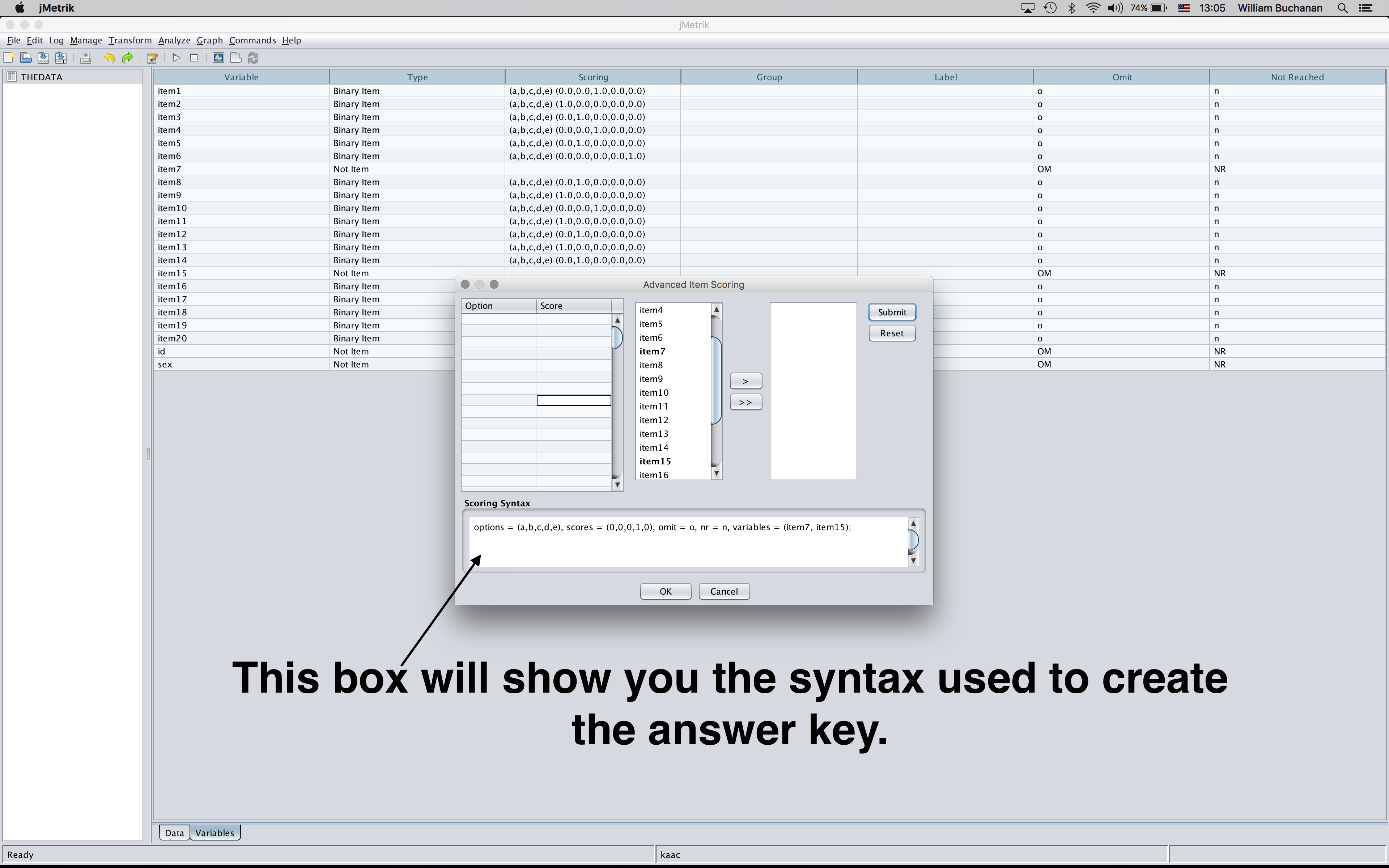 Shows dialog after clicking the submit button