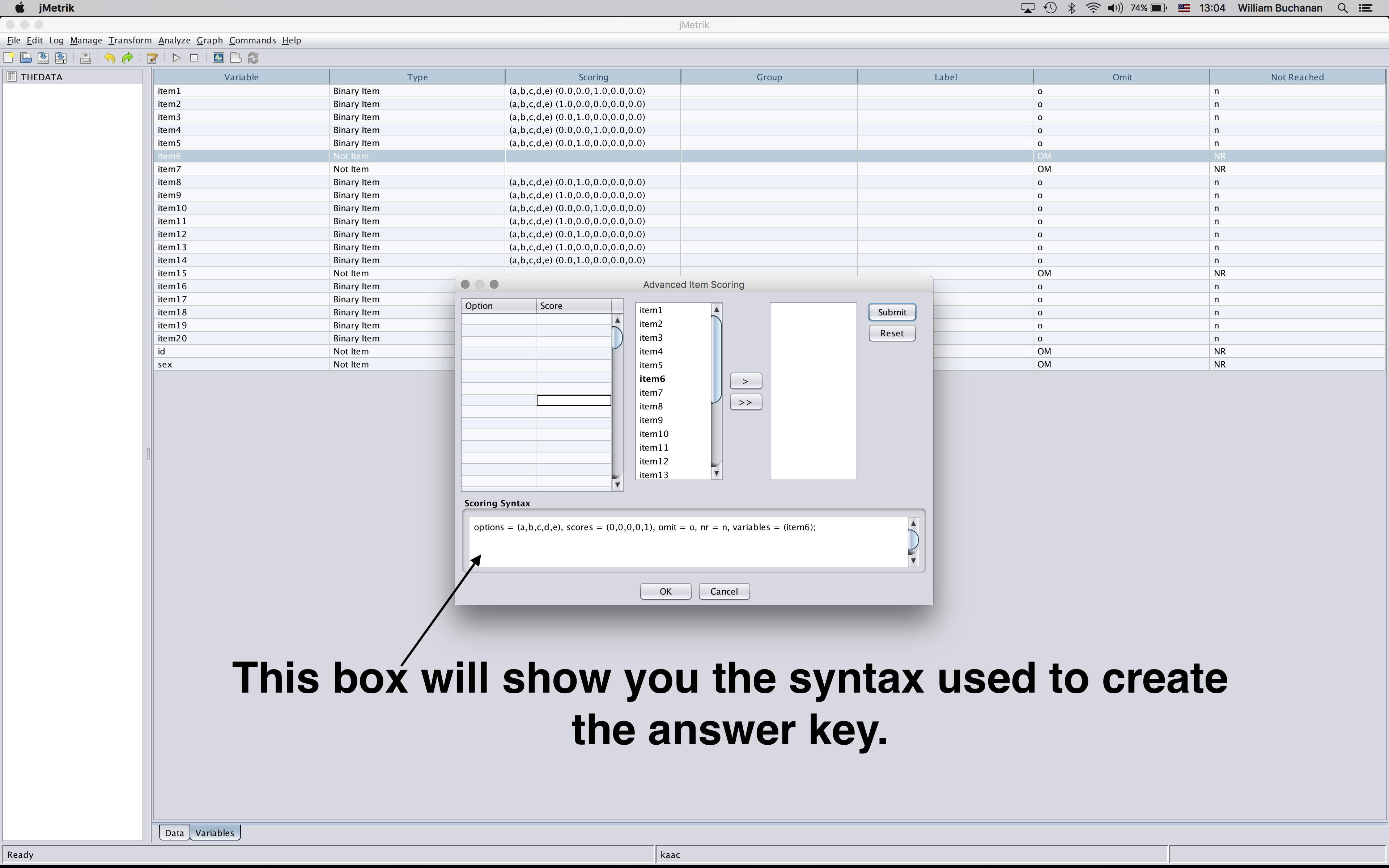 Shows dialog after clicking the submit button